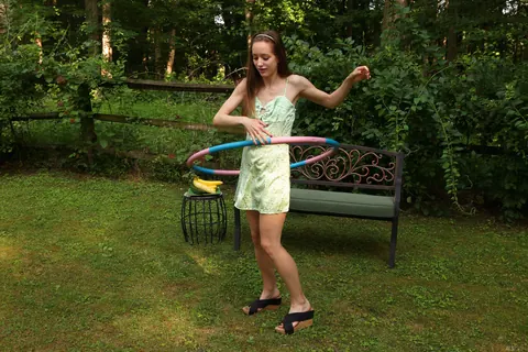 Nadia Noja: Petite Brunette Poses Outdoors in Clothes – photo 2 of 21
