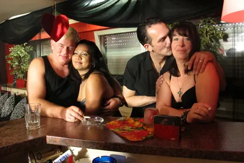 German MILF in a Bikini and Glasses Fucks in Public Group Action – photo 2 of 9