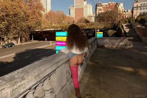 Brunette PAWG Spreads Outdoors in Stockings – photo 8 of 21