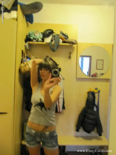 Mellie: Redhead PAWG Flashes Her Pussy and Ass in Shorts – photo 2 of 18