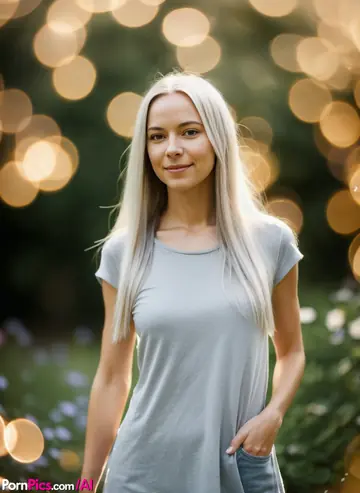 AI-Generated Blonde Babe Spreads Her Pussy Outdoors