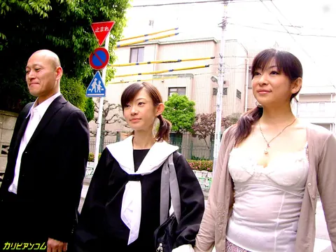 Aoba Itou: Petite Japanese Brunette in a Uniform Gets Fucked by Two Men – photo 4 of 12