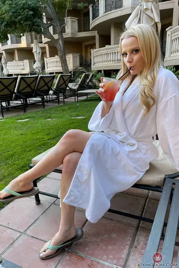 Blonde PAWG in a Skirt Spreads Her Pussy and Fingers Herself