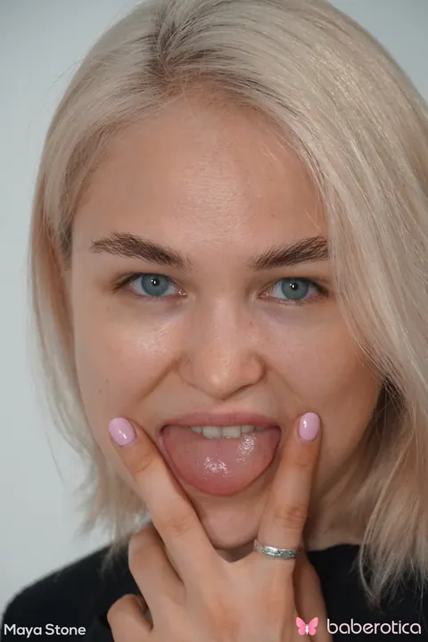 Maya Stone: Blonde in Ankle Socks Fingers and Dildos Her Shaved Pussy – photo 5 of 15
