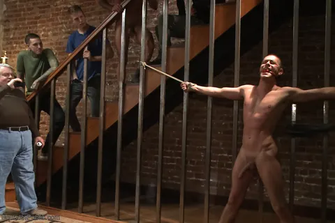 Two Men Bound and Exposed Nude in Public – photo 4 of 21