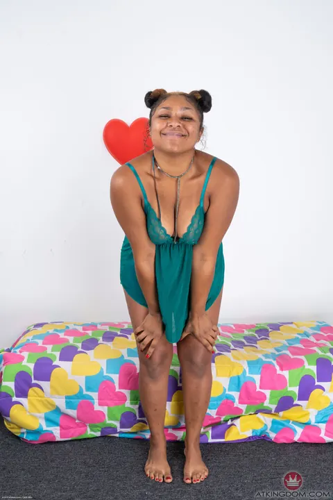 Ebony Woman Strips and Shows Her Hairy Pussy and Big Tits – photo 2 of 21