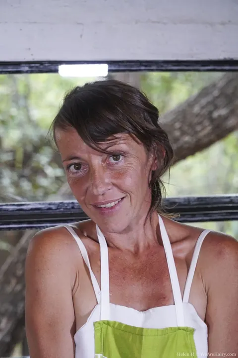Helen H: Slim Ukrainian MILF Strips Naked to Show Her Hairy Pussy – photo 1 of 20