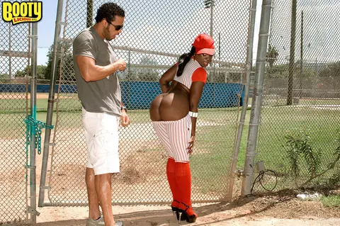 Kali Dreams: Ebony BBW Strips Out of Her Baseball Uniform for a Blowjob – photo 9 of 16