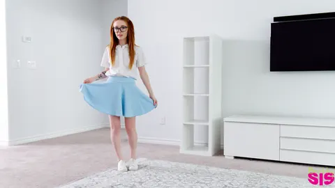 Madi Collins: Petite Redhead Gets Fucked in Her Skirt and Panties – photo 12 of 21