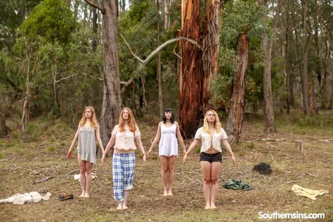 Chloe B & Kim Cums: Blonde, Brunette, and Redhead Practice Yoga Outdoors – photo 20 of 20