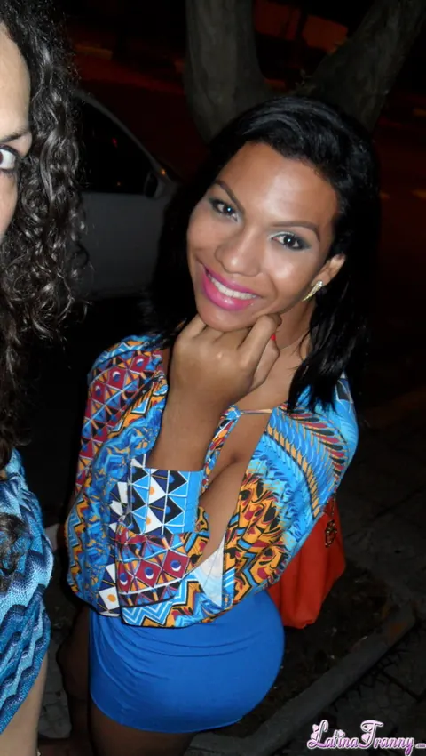 Busty Latina Trans Woman Stands Nude Outdoors – photo 8 of 12