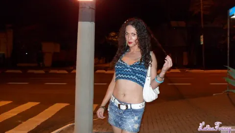 Busty Latina Trans Woman Stands Nude Outdoors – photo 6 of 12