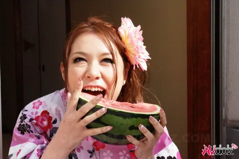 Kai Miharu: Redheaded Japanese Woman Sucks Cock Outdoors in Panties – photo 2 of 21