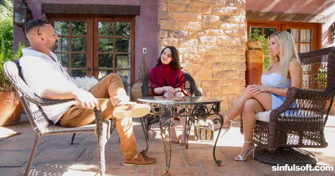 Danielle Renae & Whitney Wright: PAWG MILF Rides Him Cowgirl Style Outdoors – photo 3 of 21