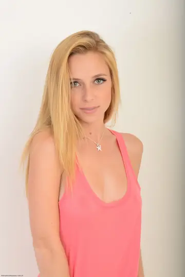 Slim Blonde Strips Out of Her Dress and Panties