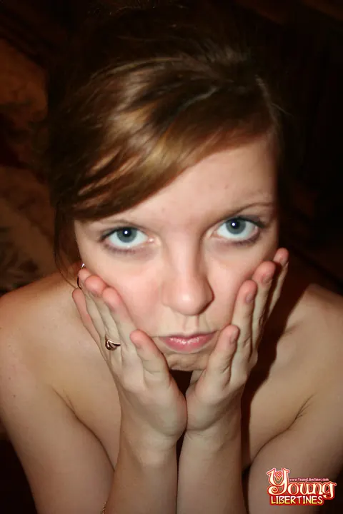 Katya Mukhina: Amateur Redhead with Short Hair Spreads Her Shaved Pussy – photo 9 of 20