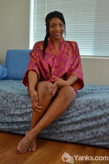 Jessica Jones – Ebony Babe Fingers Herself and Works a Dildo