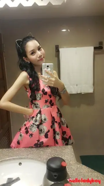 Asian Trans Woman Poses in Dresses Then Strips Nude