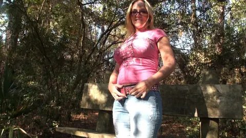 Dee Siren: Blonde MILF with Big Tits Takes Anal Outdoors in Jeans – photo 2 of 17