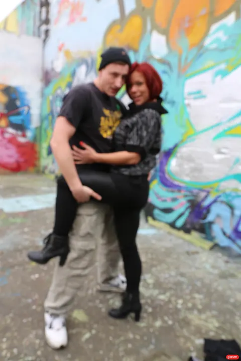 Jolyne Joy: German MILF with Short Red Hair Poses Topless Outdoors – photo 1 of 15