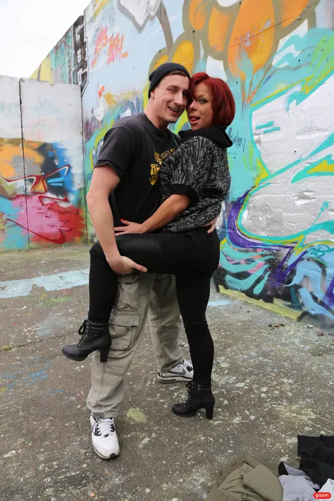 Jolyne Joy: German MILF with Short Red Hair Poses Topless Outdoors – photo 3 of 15
