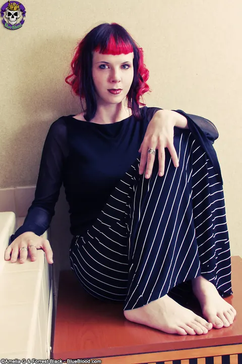 Szandora: Thick Redhead MILF Climbs on the Table and Spreads Her Ass – photo 1 of 15