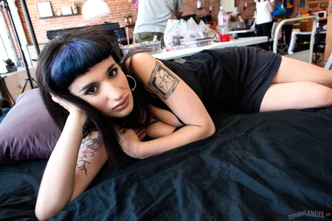 Arabelle Raphael: Inked Brunette Takes Anal Doggy Style and Swallows Cum – photo 1 of 14