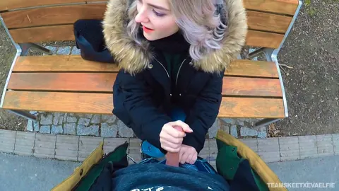 Eva Elfie: Russian Blonde Kneels Outdoors for a POV Blowjob – photo 12 of 21