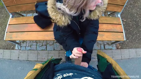 Eva Elfie: Russian Blonde Kneels Outdoors for a POV Blowjob – photo 18 of 21