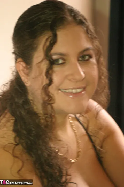 Denise Davies: Tall British MILF Smokes and Shows Her Giant Tits in Lingerie – photo 3 of 20