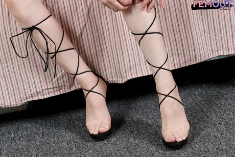 Trans Woman Poses Nude in Heels and Shows Her Cock – photo 6 of 16
