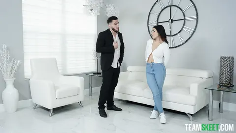 Violet Gems: Hairy Latina Fucks on the Sofa and Sucks Cock in the Kitchen – photo 3 of 21