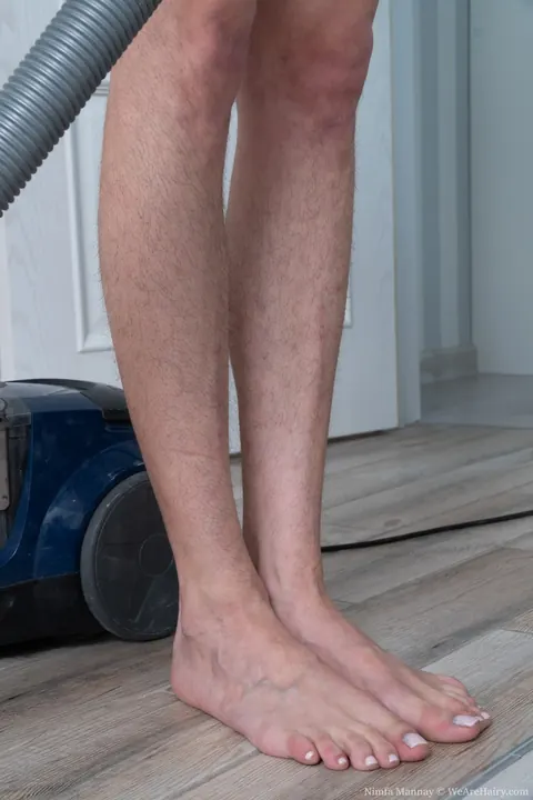 Nimfa Mannay: Slim European Brunette Bares Her Hairy Bush for Anal – photo 2 of 20