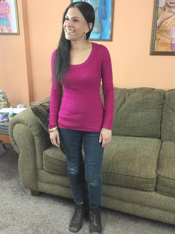 Petite Indian MILF Strips Out of Her Jeans and Sucks Cock