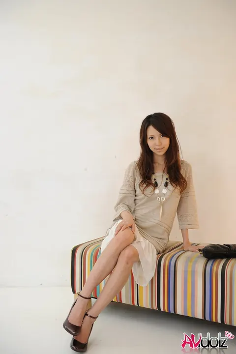 Japanese Redhead Poses in a Skirt and Heels in the Kitchen – photo 10 of 15