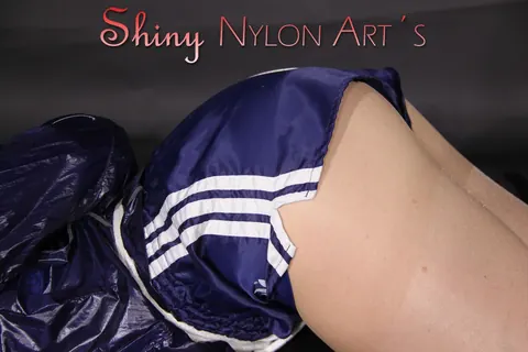 Pale PAWG Redhead in Stockings and Shorts Spreads While Bound – photo 4 of 16