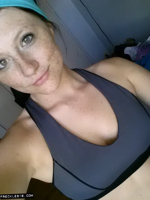 Busty Brunette Takes Mirror Selfie Pulling Shorts and Panties Aside – photo 3 of 12