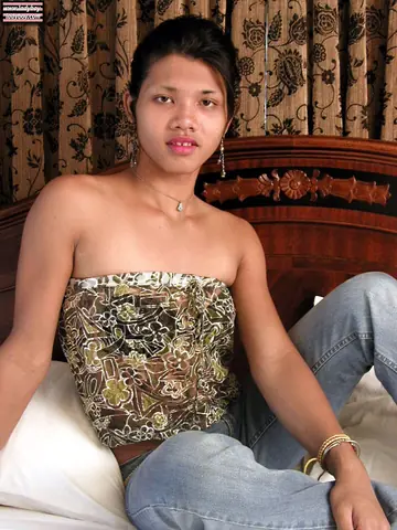 Hairy Asian Trans Woman Stands Nude and Strokes to Cum