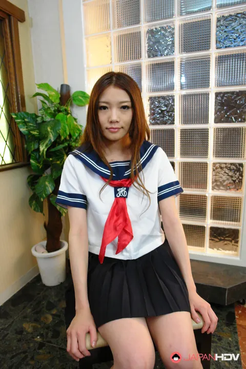 Aoi Yuuki: Japanese Brunette in Lingerie and Uniform Tied Up – photo 1 of 20