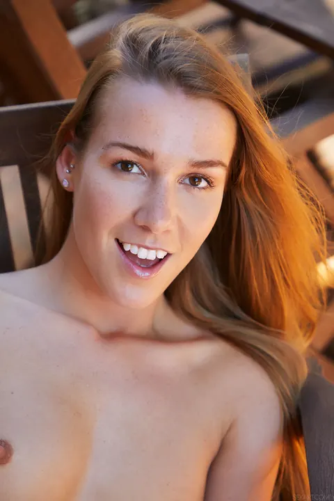 Alexis Crystal: Czech Redhead Undresses and Spreads Outdoors – photo 21 of 21