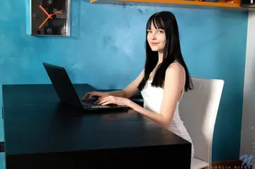Brunette PAWG Strips and Fingers Her Pussy in the Office