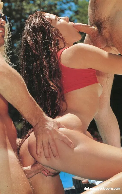 Shawna Edwards: Slim Redhead PAWG Takes Double Penetration by the Pool – photo 6 of 20