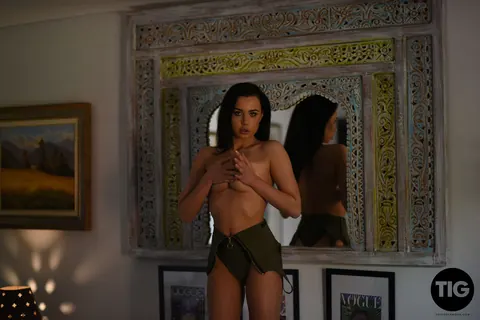 Jemima Page: Thick Brunette Strips Out of Her Bodysuit to Show Her Big Tits – photo 18 of 21