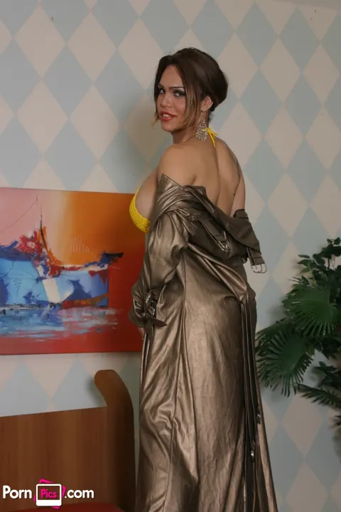 Busty Latina Trans Woman Takes Cum in Her Mouth – photo 4 of 21