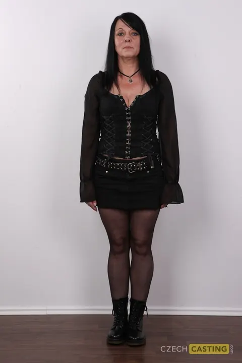 BBW Strips Out of Her Lingerie, Skirt, and Boots – photo 2 of 20