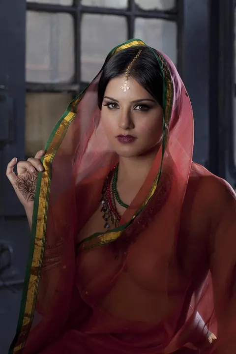 Sunny Leone: Indian MILF in a Sheer Dress Flaunts Her Big Tits – photo 10 of 20