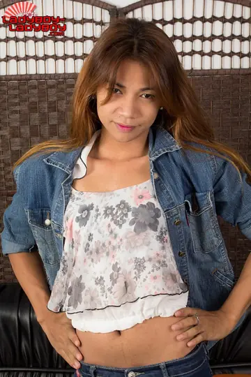 Asian Trans Woman Strips Off Her Jeans and Panties to Show Her Body