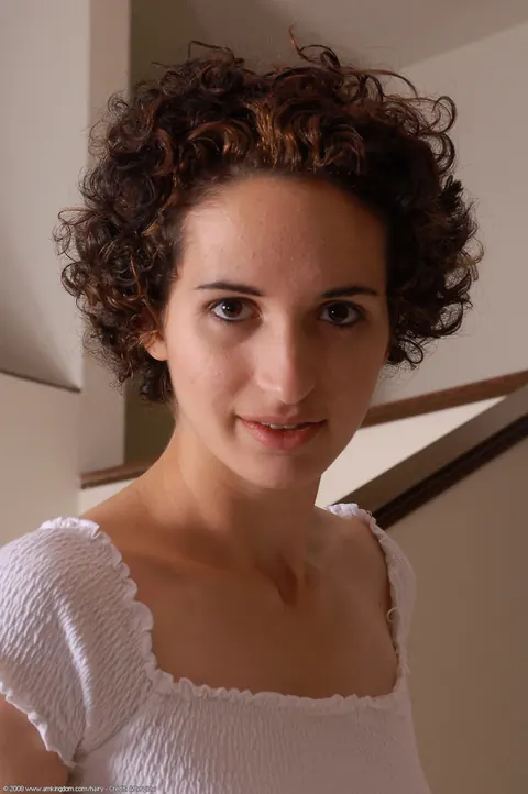 Slim Curly Amateur Spreads Her Hairy Pussy – photo 13 of 21