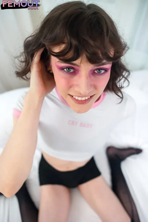 Trans Woman Stands Nude and Poses for Erotic Gallery – photo 3 of 16