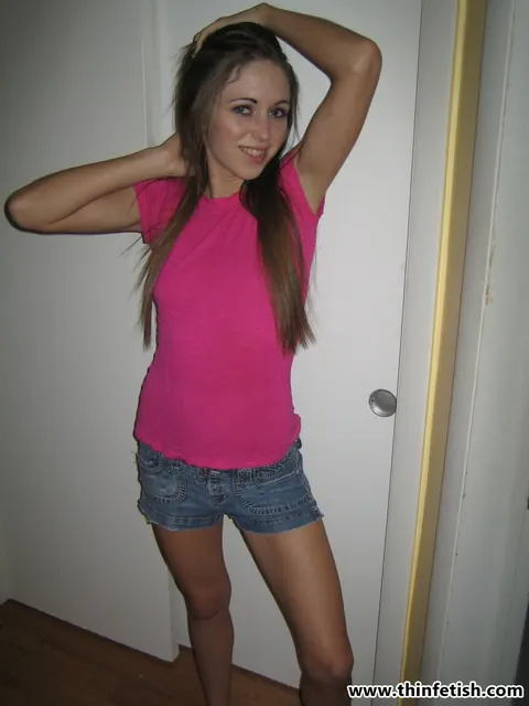 Slim Brunette Strips Out of Her Jeans and Shorts for Nude Selfies – photo 2 of 16